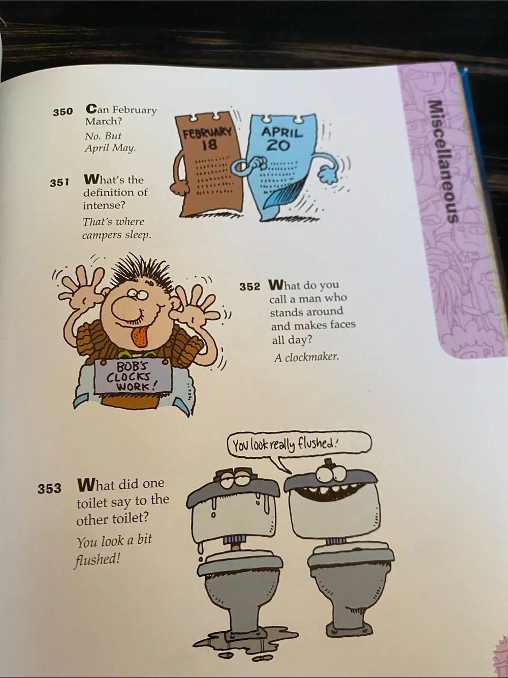 Kids Jokes Book - Bright Blue & Green Cartoon Cover